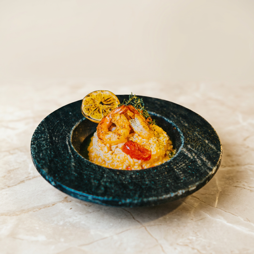 Risoto de Camarão ao Pomodoro